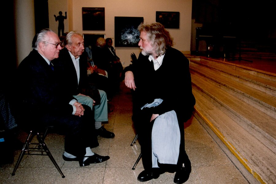 zleva Ludvík Kundera, Dalibor Chatrný, Petr Oslzlý; foto: Anna Pecková
